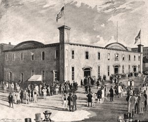 “The Wigwam," site of the 1860 Republican Convention, Chicago, Illinois, drawing.