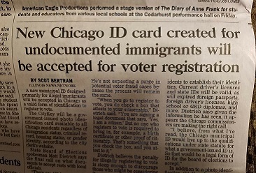TRIBUNE: Chicago ID Card Would Be Valid Voter Identification